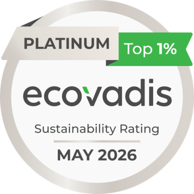 EcoVadis Platinum — Top 1 % — Sustainability Rating, mai 2026